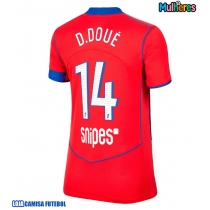 Camisa de Futebol Paris Saint-Germain Desire Doue #14 Equipamento Alternativo Mulheres 2025-26 Manga Curta
